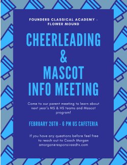 Cheer Mascot Meeting